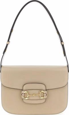 Beige Calfskin Shoulder Bag