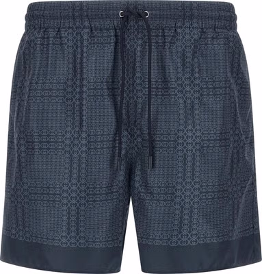 Blue Polyester Swim Shorts