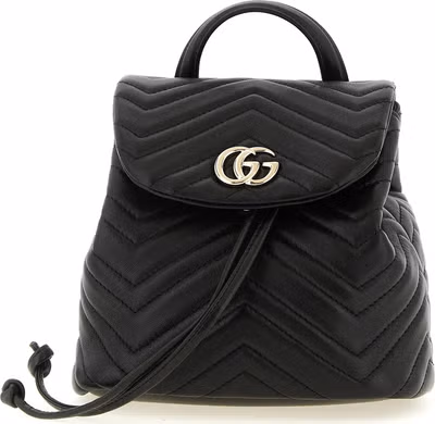 Black Lamb Leather Backpack