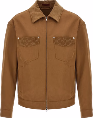 Brown Cotton Full-Length Jacket