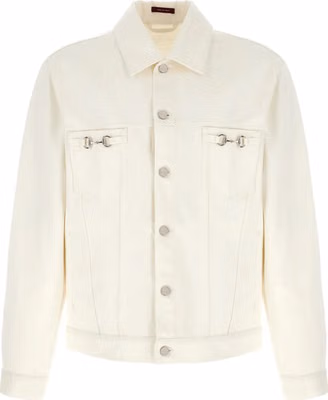White Cotton Denim Jacket