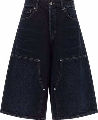 Blue Cotton Bermuda Shorts