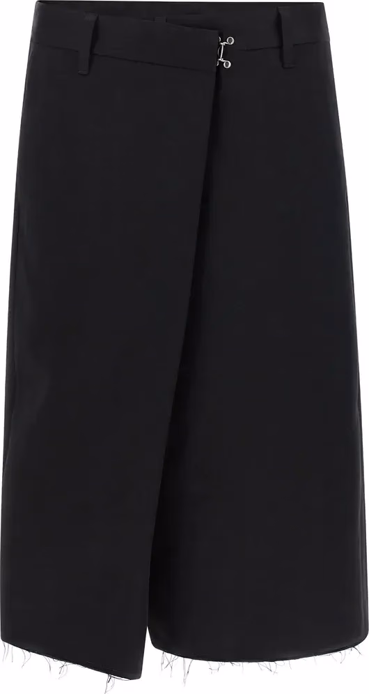 Maison Margiela Black Cotton Bermuda Shorts