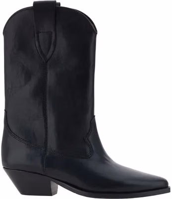 Black Calf Leather Bos Taurus Ankle Boots