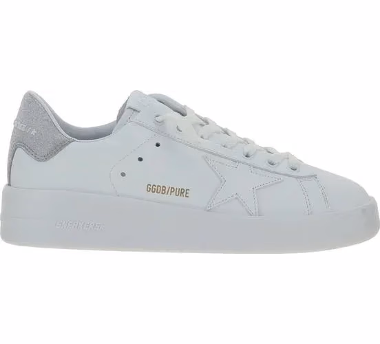 Golden Goose White Calf Leather Bos Taurus Platform Sneakers