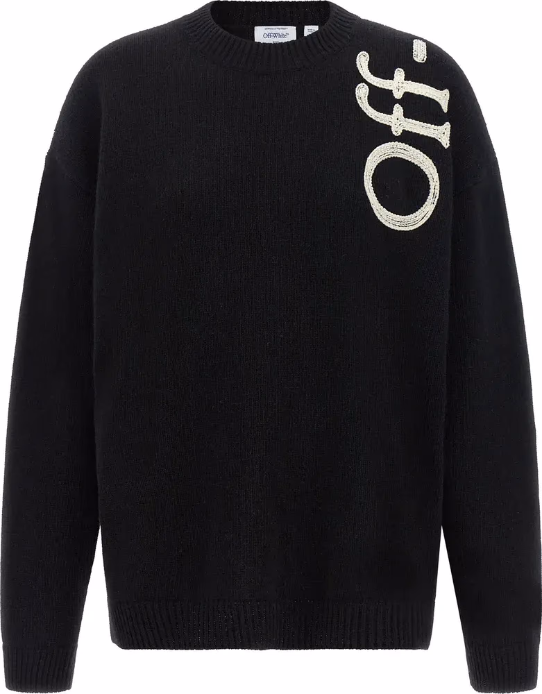 Off-White Bicolor Wool Cardigan