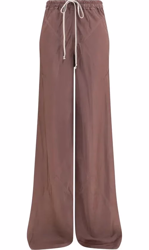 Rick Owens Brown Silk Casual Pants