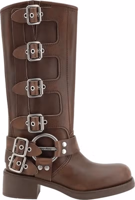 Brown Calf Leather Bos Taurus Lace-Up Boots
