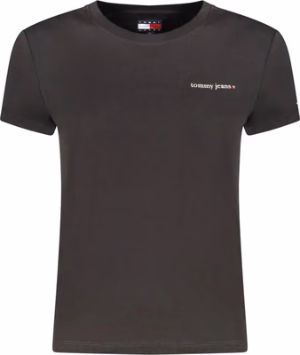 Black Cotton Womens T-Shirt