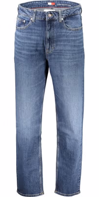 Blue Cotton Men's Jean Refined with Tapered Silhouette