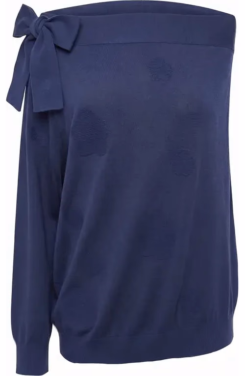 Malo Blue Cotton Women Sweater