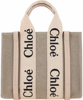Brown Linen Handbag