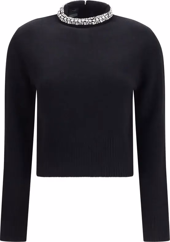 PINKO Black Wool Oves Aries Sweatshirt