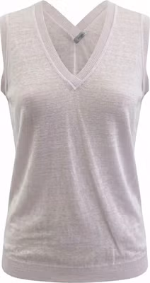 Pink Linen Women Tank