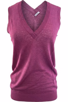 Purple Linen Women Tank
