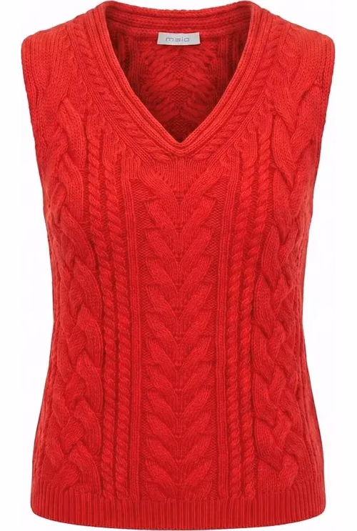 Malo Red Cotton Women Sweater