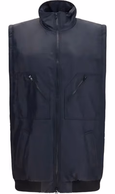 Black Polyamide Sleeveless Jacket