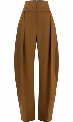 Brown Wool Oves Aries Casual Pants