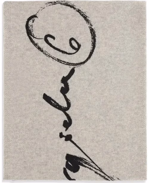 MM6 Gray Wool Oves Aries Scarf