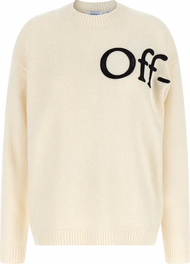Off-White Bicolor Wool Cardigan