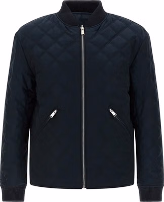 Blue Polyester Bomber