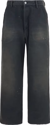 Gray Cotton Casual Pants
