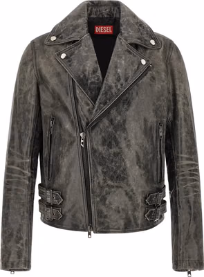 Gray Cowhide Leather Jacket