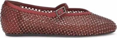 Bordeaux Calf Leather Bos Taurus Ballet Flats