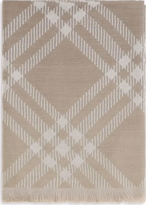 Burberry Beige Wool Oves Aries Scarf