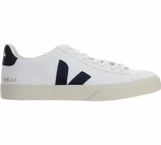 Veja White Calf Leather Bos Taurus Low Top Sneakers