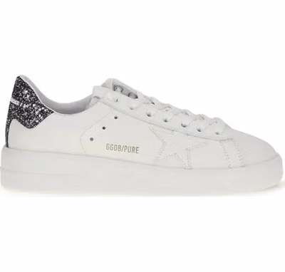 White Calf Leather Bos Taurus Low Top Sneakers