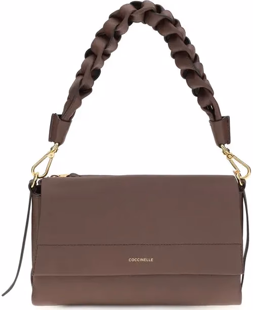 Coccinelle Brown Calf Leather Bos Taurus Shoulder Bag