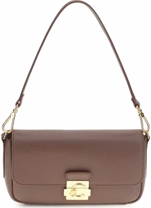 Coccinelle Brown Calf Leather Bos Taurus Shoulder Bag