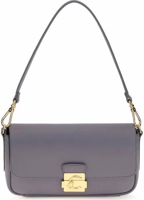 Coccinelle Blue Calf Leather Bos Taurus Shoulder Bag