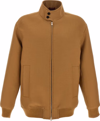 Brown Wool Full-Length Jacket