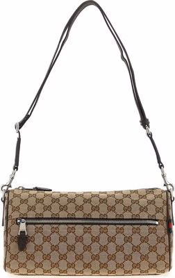 Beige Polyester Crossbody Bag