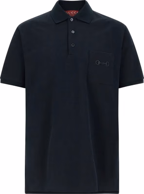 Blue Cotton Polo Shirt