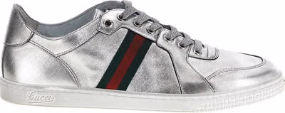 Silver Lamb Leather Athletic Sneakers