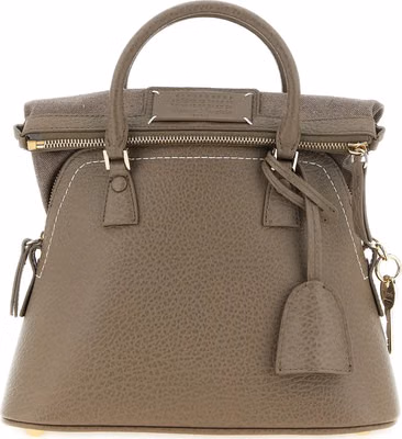 Gray Calfskin Shoulder Bag