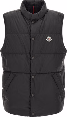 Black Polyamide Sleeveless Jacket