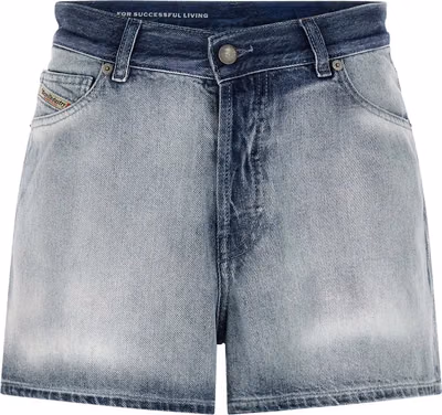 Blue Cotton Bermuda Shorts