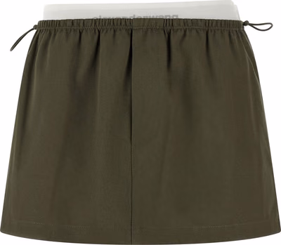 Bicolor Cotton Long Skirt