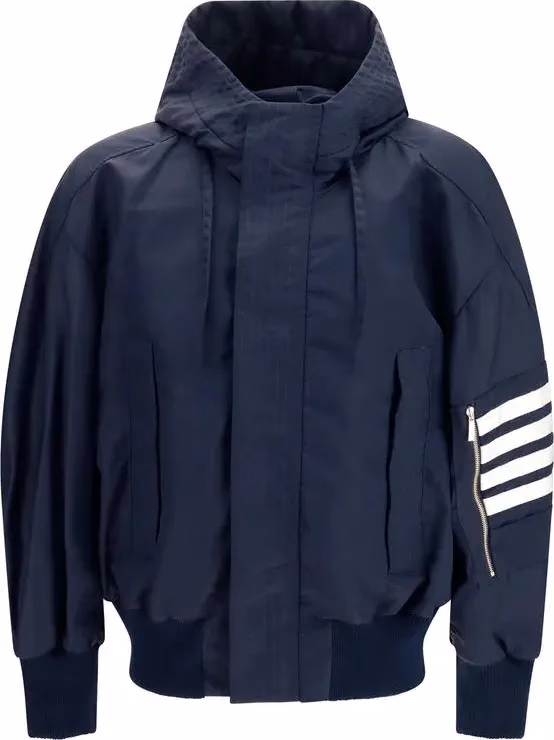 Thom Browne Black Cotton Shell Jacket