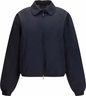 Black Cotton Full-Length Jacket