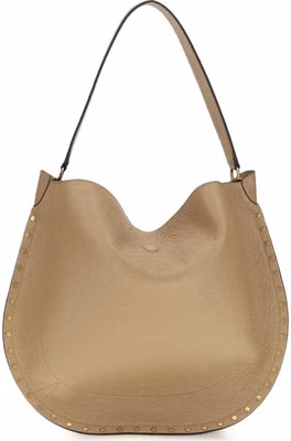 Beige Calf Leather Bos Taurus Shoulder Bag