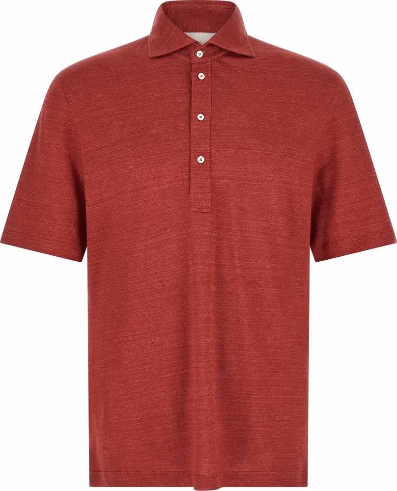 Brunello Cucinelli Multicolor Linen Polo Shirt