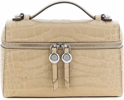 Beige Cowhide Shoulder Bag