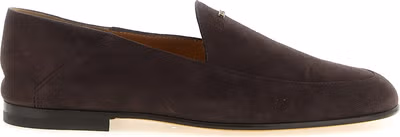 Brown Goatskin Slip-On Loafers