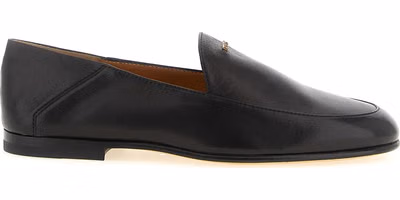 Black Lamb Leather Slip-On Loafers