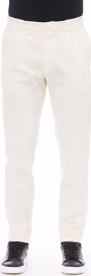 Beige Cotton Men's Pant